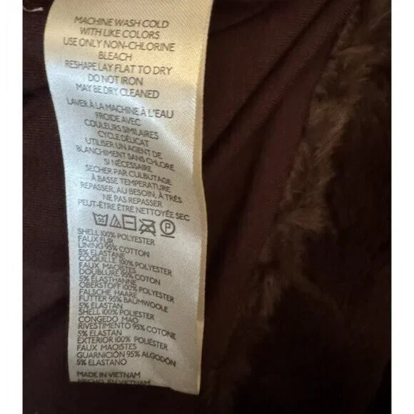 NWT Size L- Anthropologie Maeve faux-fur tee in Chocolate (NWT US$ 120) - Picture 8 of 16